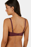 Triumph Padded Non Wired Medium Coverage T-Shirt Bra - Deep Burgundy — thumbnail 3